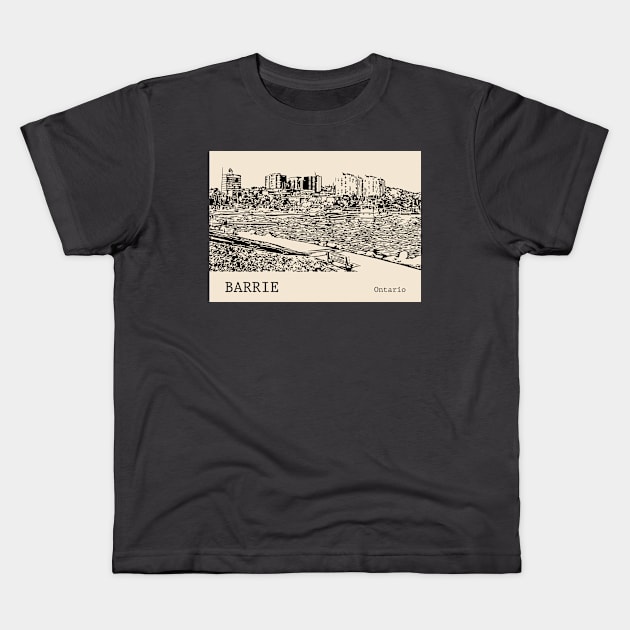 Barrie Ontario Kids T-Shirt by Lakeric